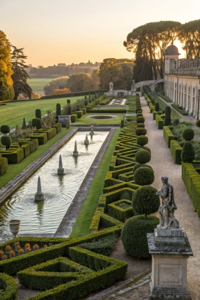 6 italian renaissance garden with geometric wate