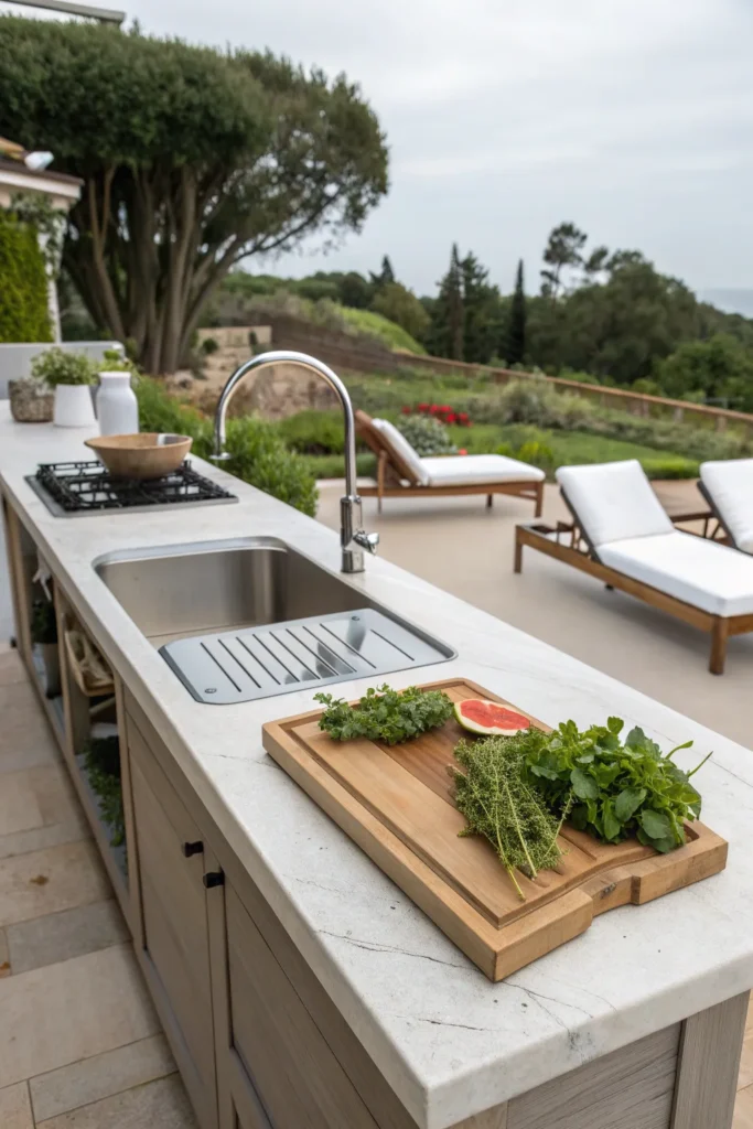 6 kings bottle outdoor sink and workstation feat