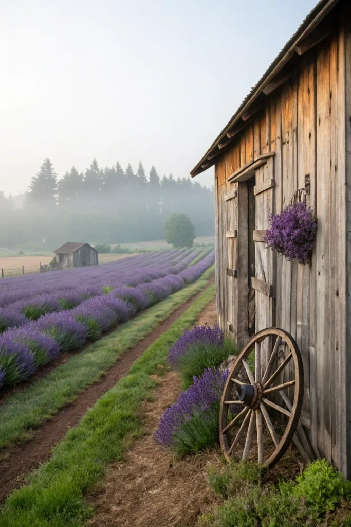 6 rustic barn lavender fields weathered wooden