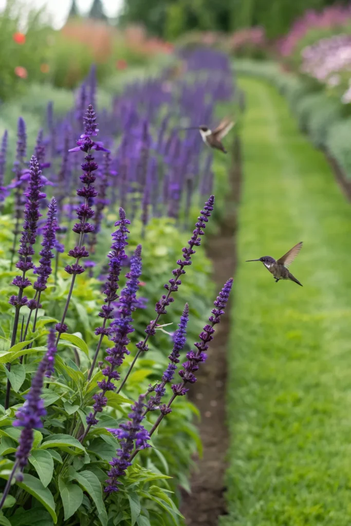 6 salvia vibrant purple salvia flower spikes blo