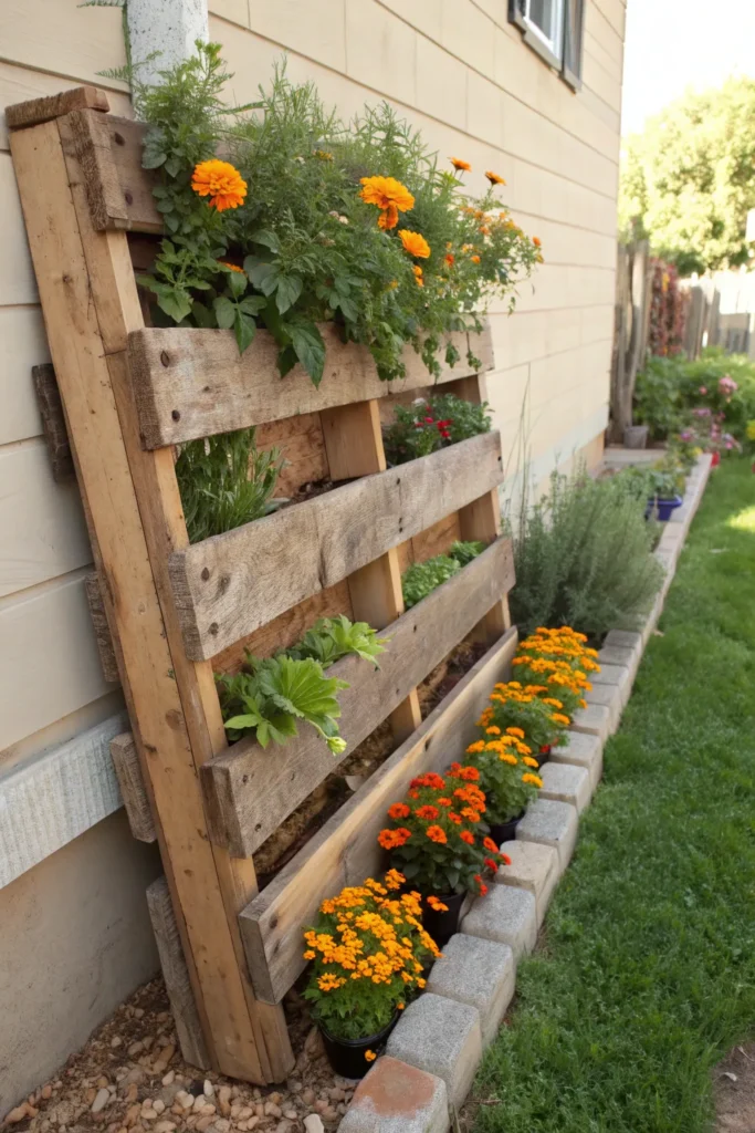 6 vertical pallet planter reclaimed wooden pal