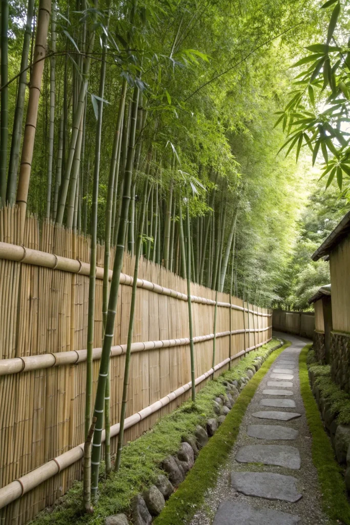 6 zen bamboo elegance bamboo garden fence idea