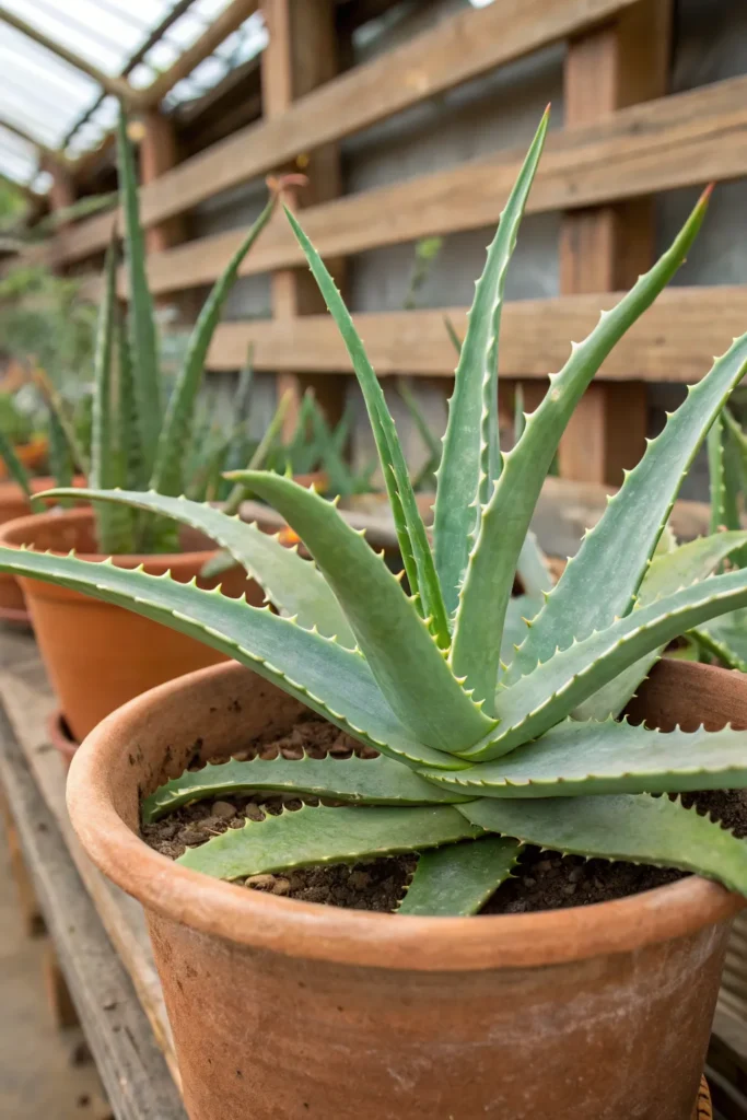 7 aloe vera a close up of thick fleshy aloe ver