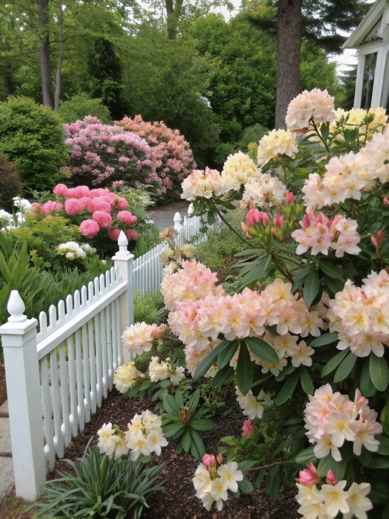 7 cottage garden with rhododendron percy wiseman