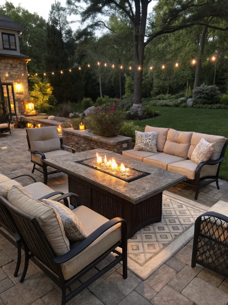 7 fire pit table set patio seating ideas