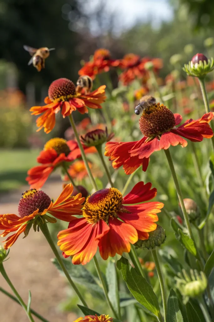 7 helenium bright red and orange helenium flower