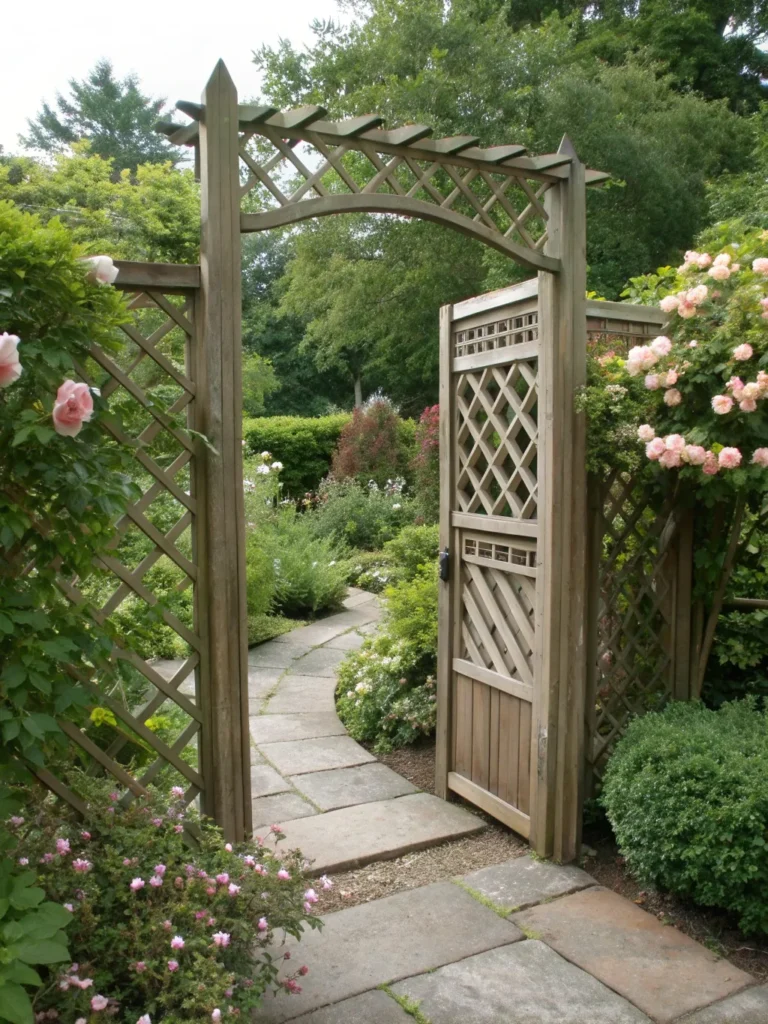 7 lattice top gate cottage garden gate idea