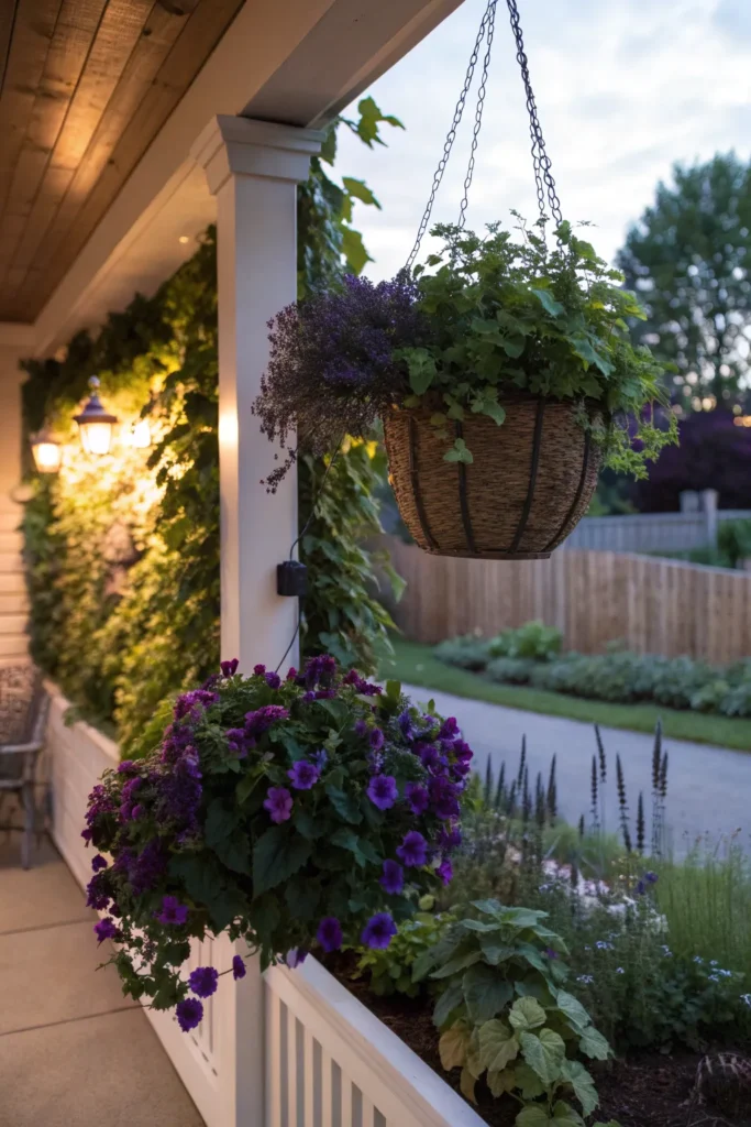 7 mona lavender a shaded porch corner with a han