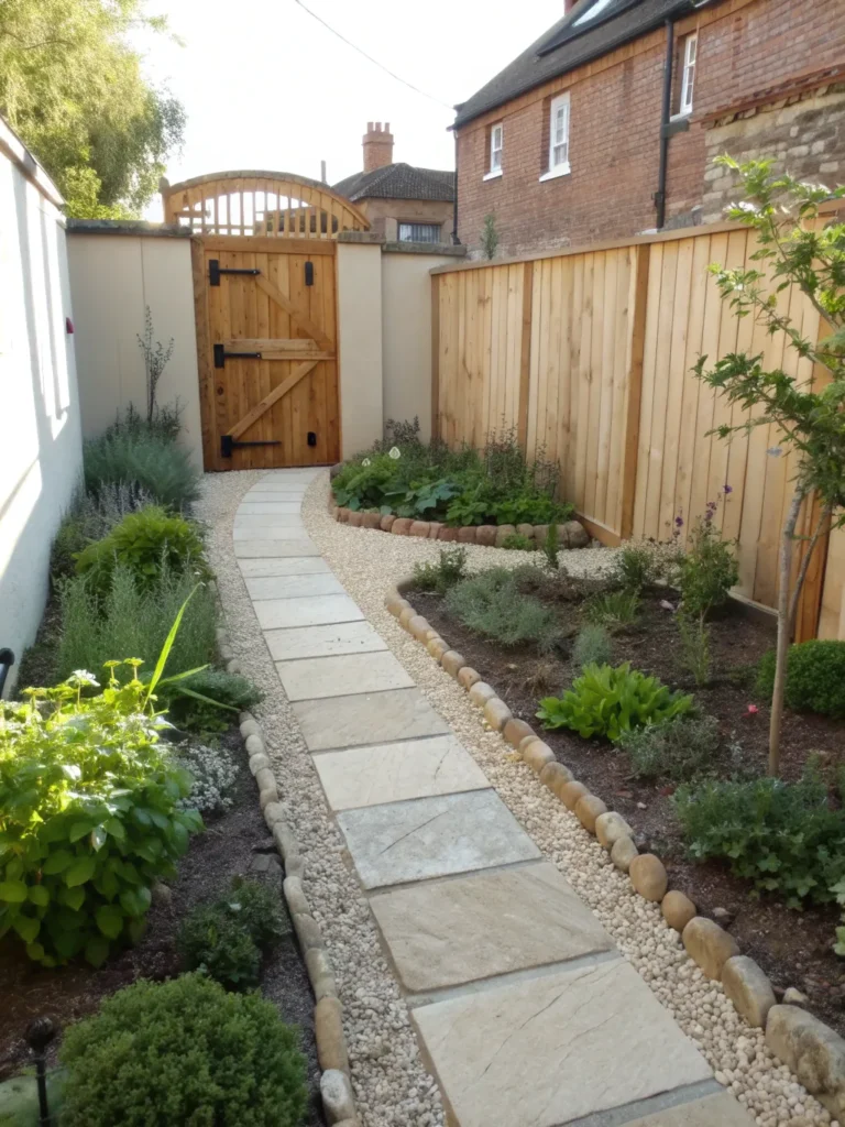 7 small courtyard garden with light colored grave