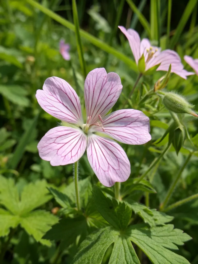8 close up of wild geranium wild flower