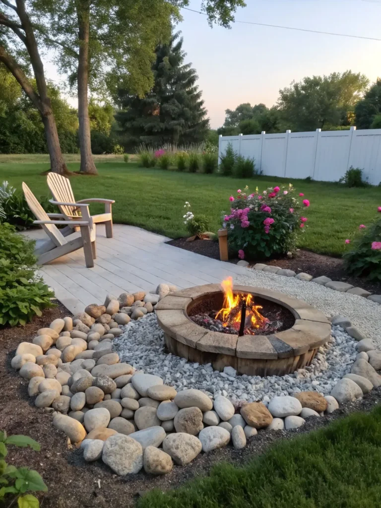 8 diy gravel base natural fire pit ideas