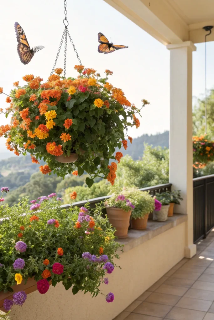8 lantana a sunny balcony filled with lantana in
