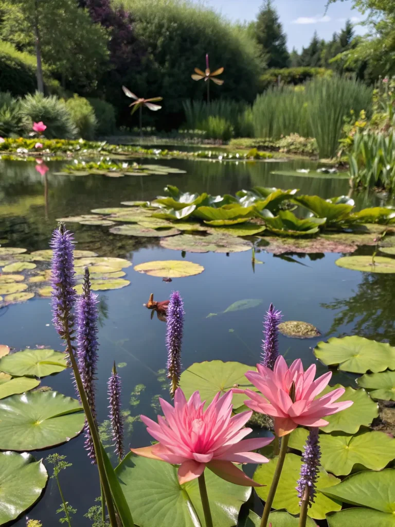 9 aquatic plant pond a lush pond filled with l