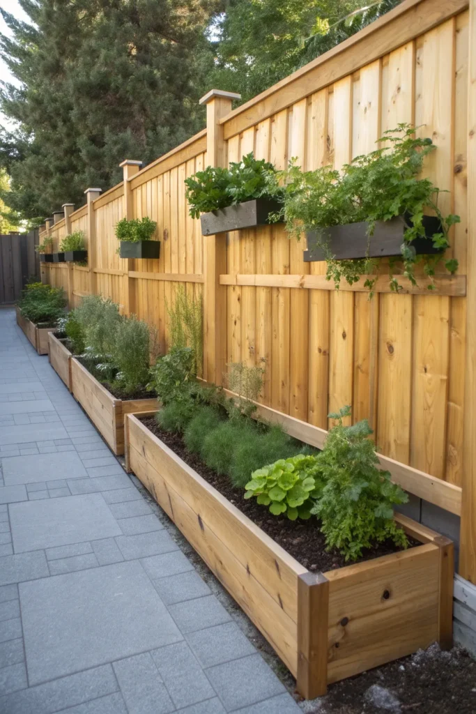 9 cedar fence planter a tall cedar fence with bu