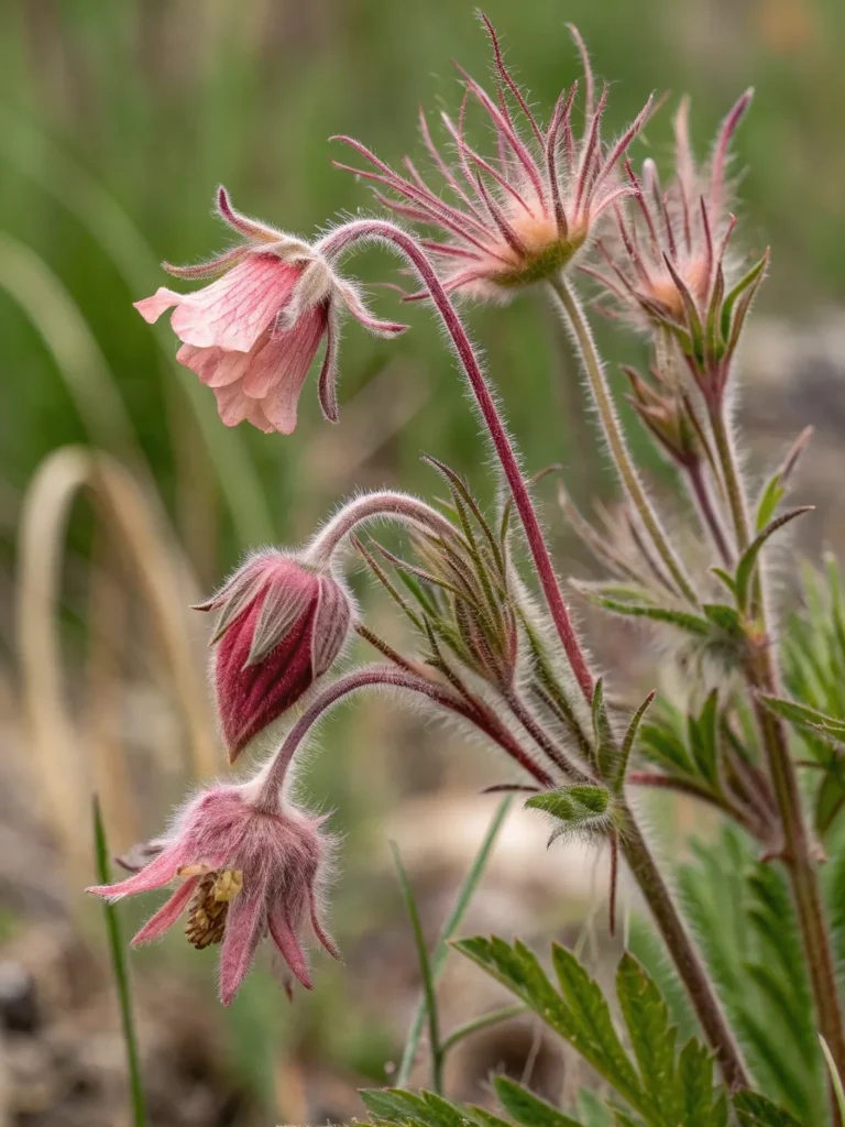 9 close up of prairie smoke wild flower