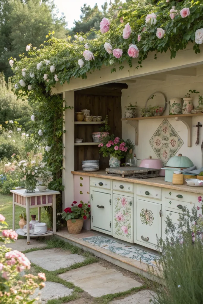9 cottagecore outdoor kitchen whimsical outdoor
