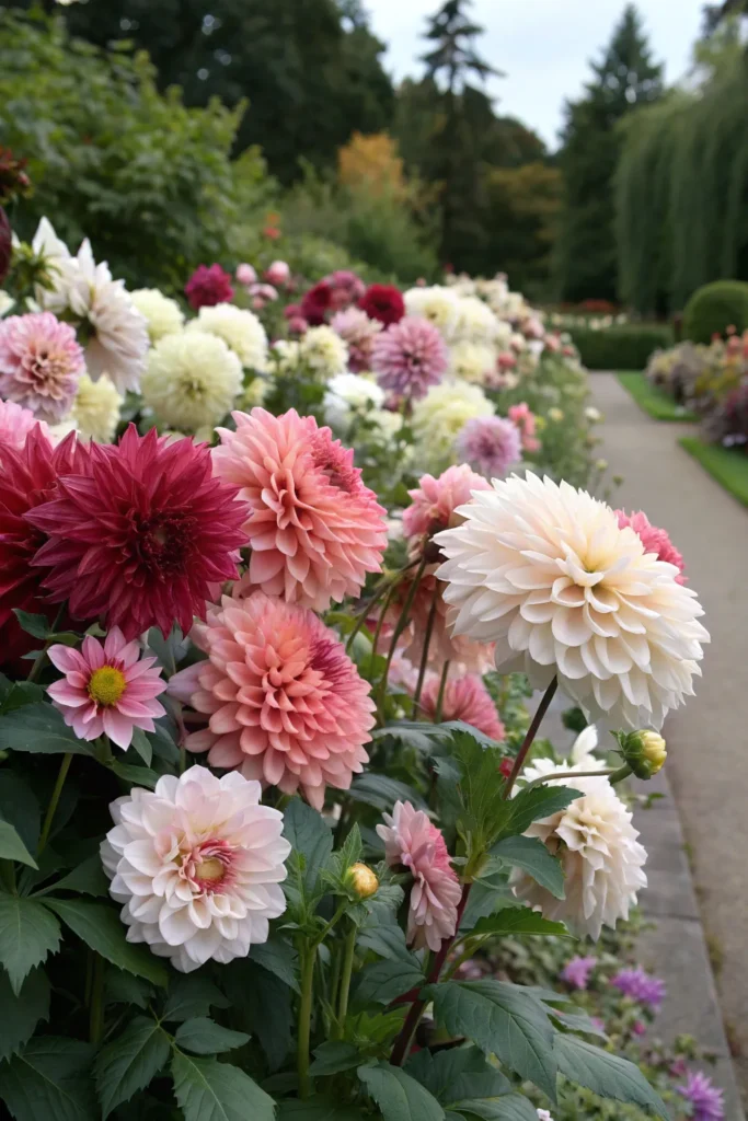 9 dahlia large dahlia blooms in a variety of sha