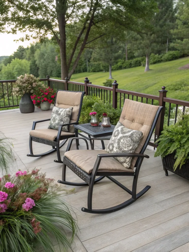 9 rocking chair set patio seating ideas