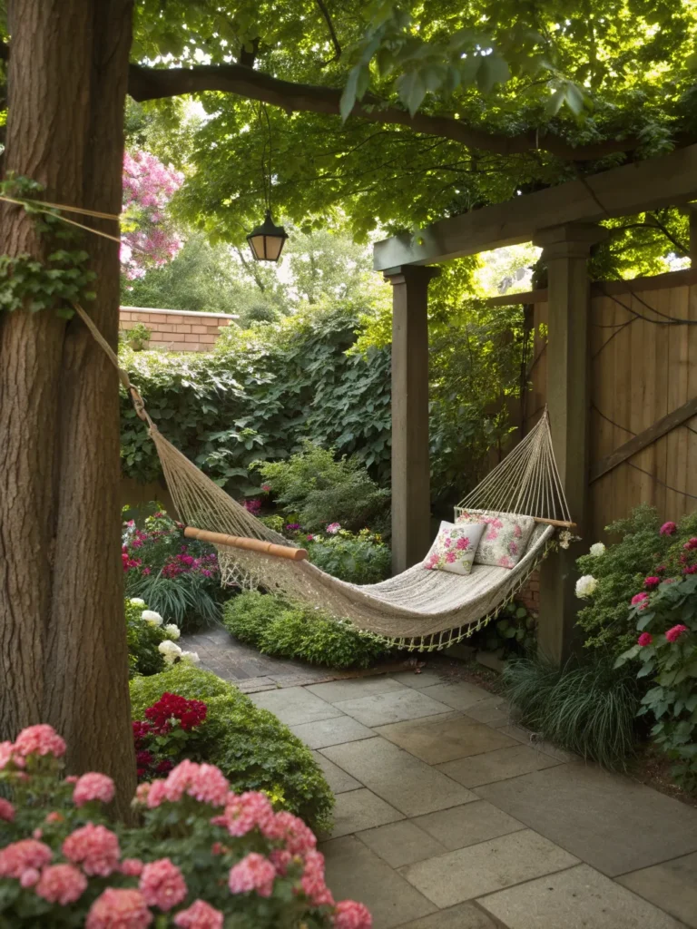 hammock haven in garden nook idea