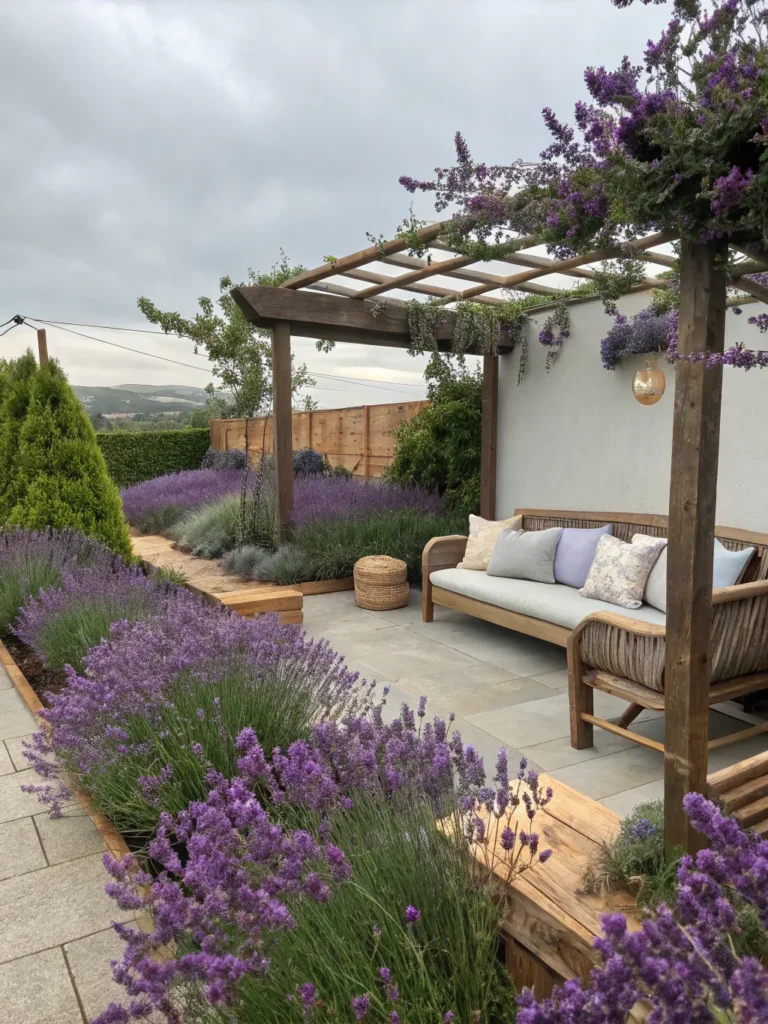 lavender scent relaxation spot in garden nook ide