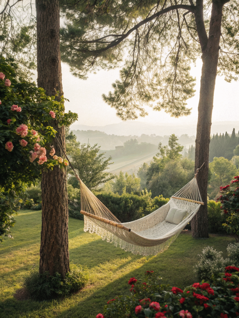realistic photo of a oversized brazilian hammock i