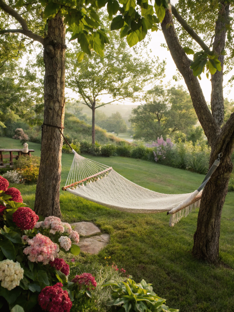 realistic photo of a spreader bar hammock in a bea