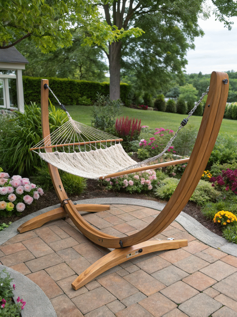 realistic photo of a sunnydaze 12 foot wooden arc