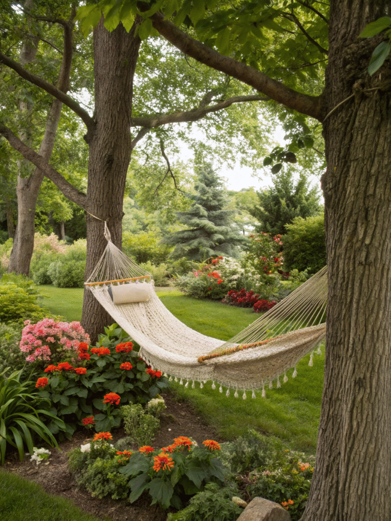 realistic photo of a vivere double cotton hammock
