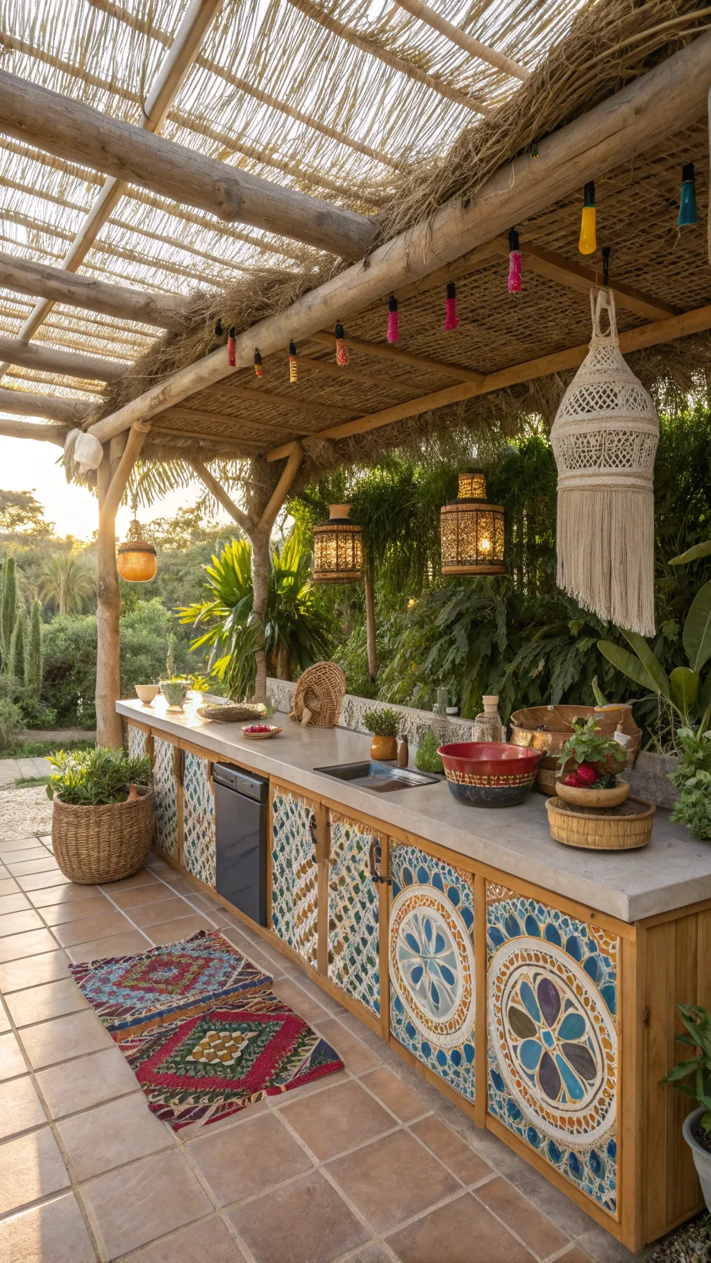 1 bohemian hideaway pergola kitchen realistic ou