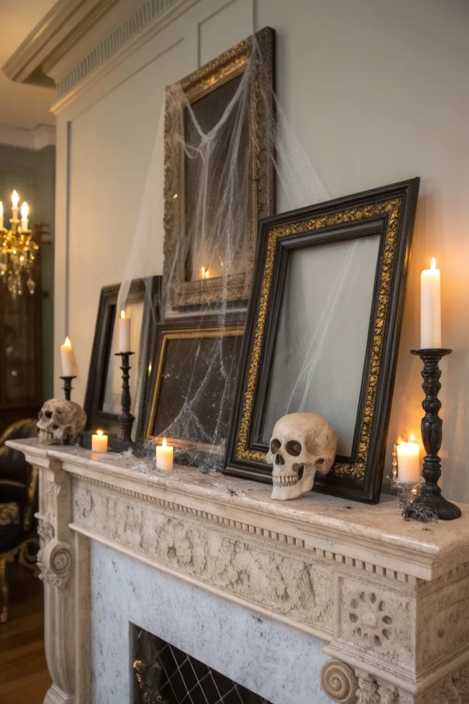 Halloween Fireplace Mantel Decor