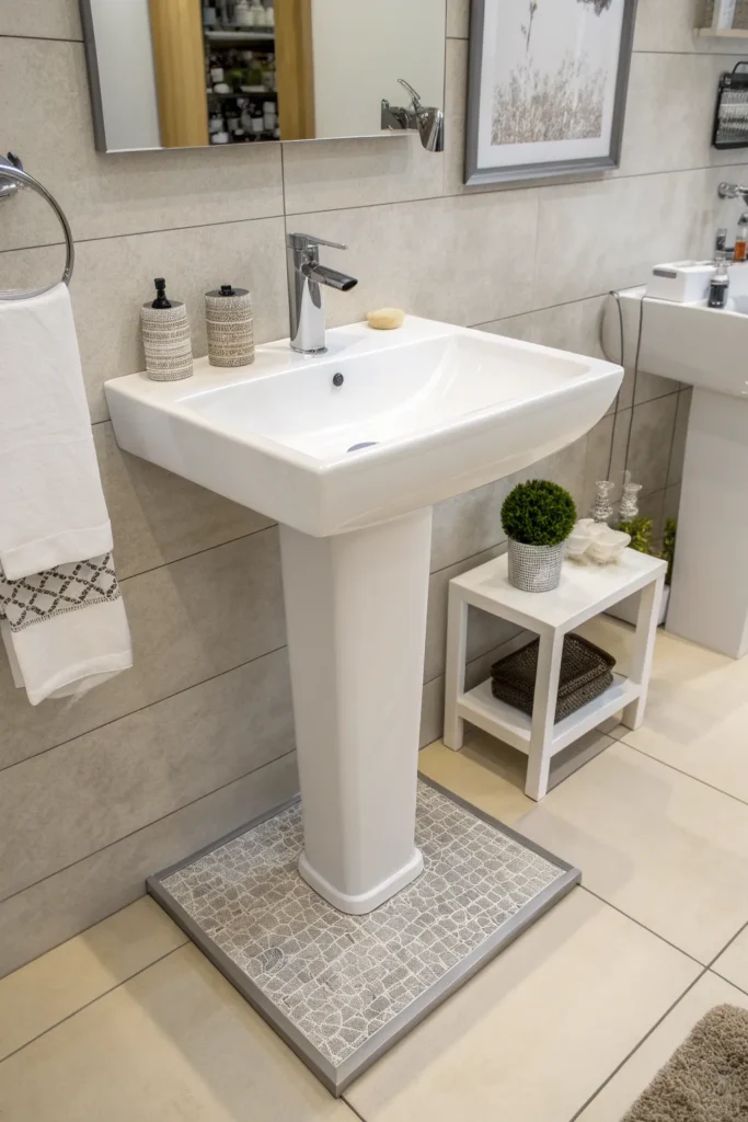 10 a hybrid wall mounted and pedestal sink floa