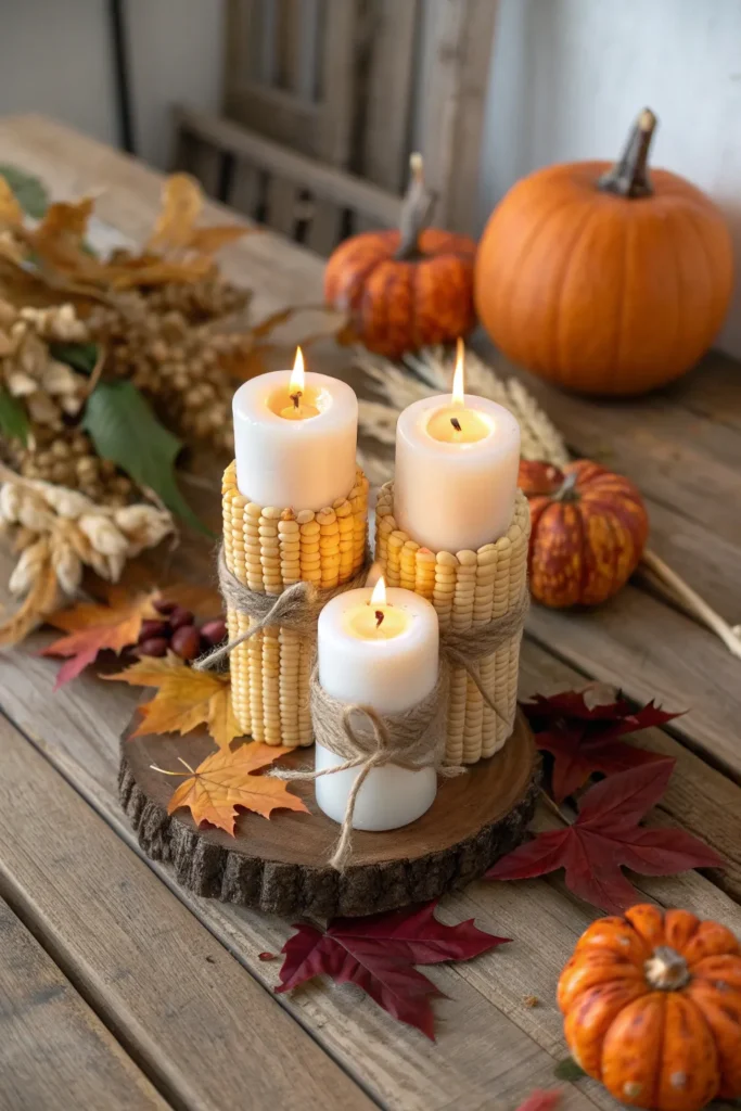 10 corn husk candle wraps cluster of candles wra
