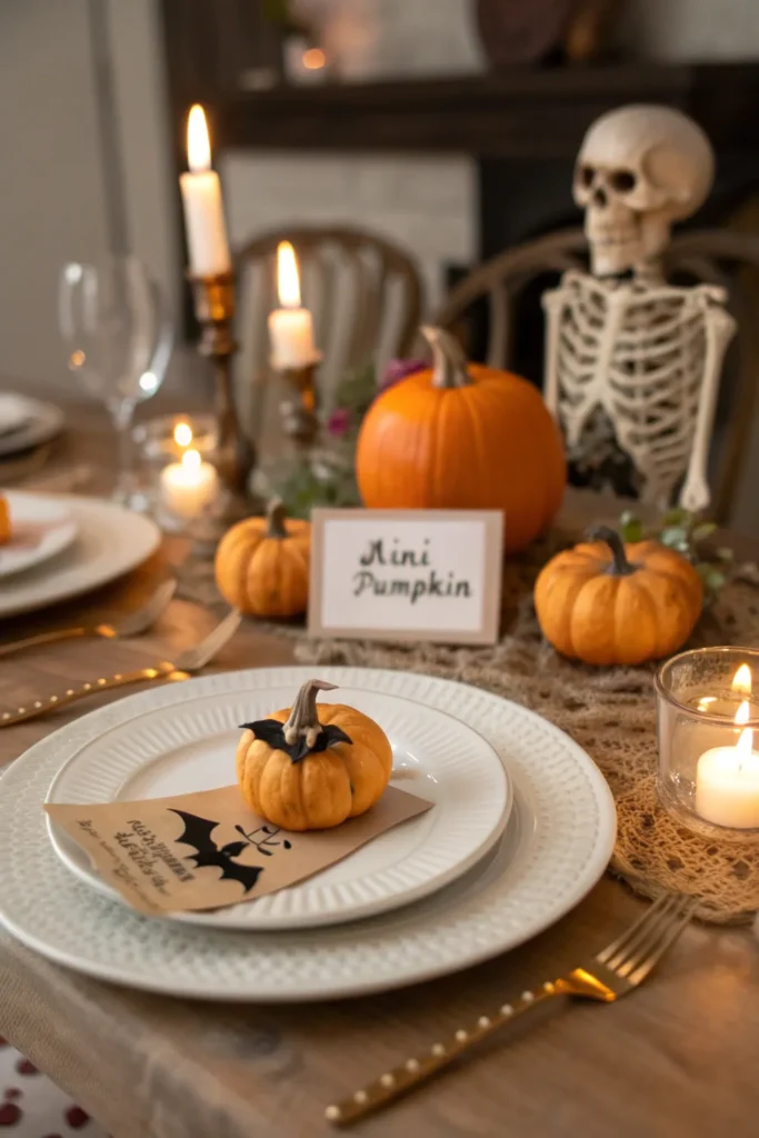 10 halloween themed place cards close up of hal