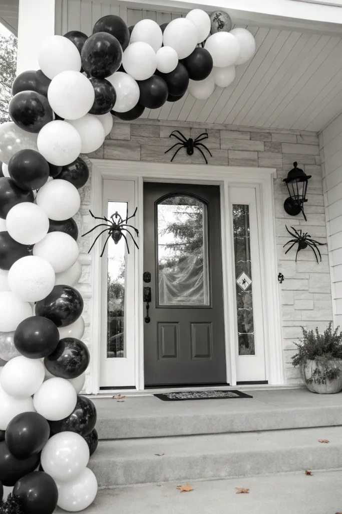 10 monochrome balloon arch a stylish balloon arc
