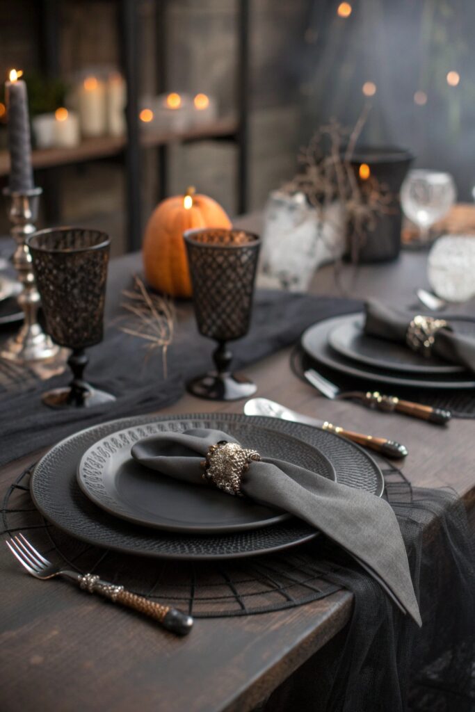 10 smoky glass chargers elegant halloween dinner