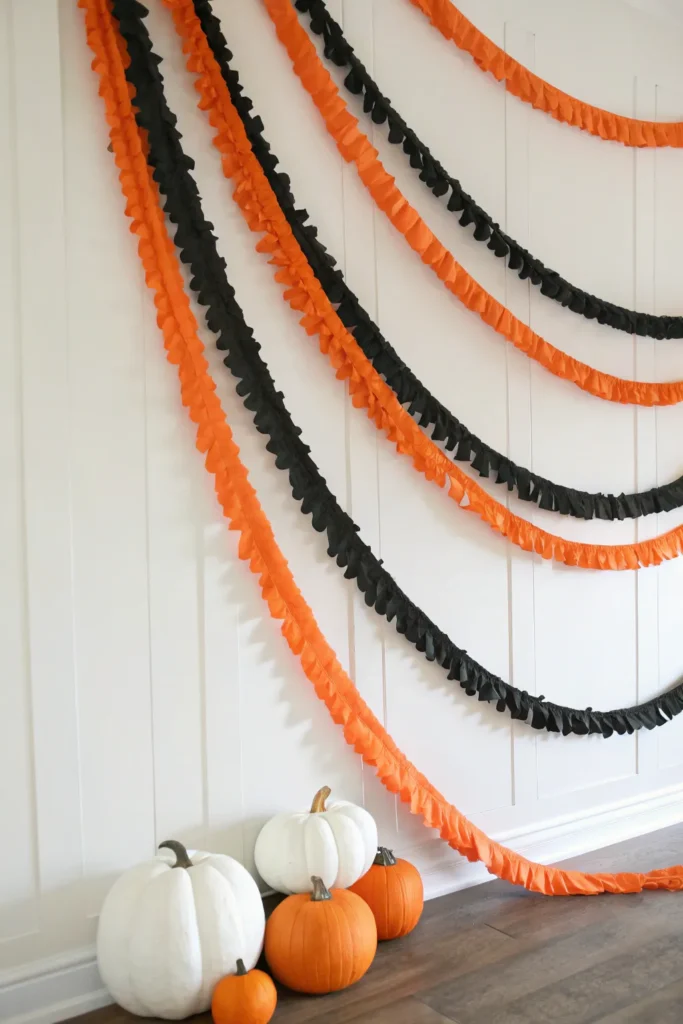 10 streamer and pumpkin wall prompt diy party p