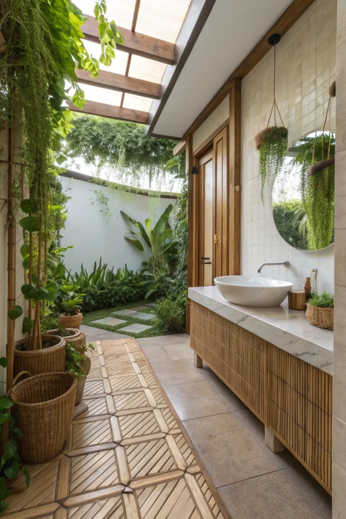 10 tropical themed bathroom with bamboo inspired