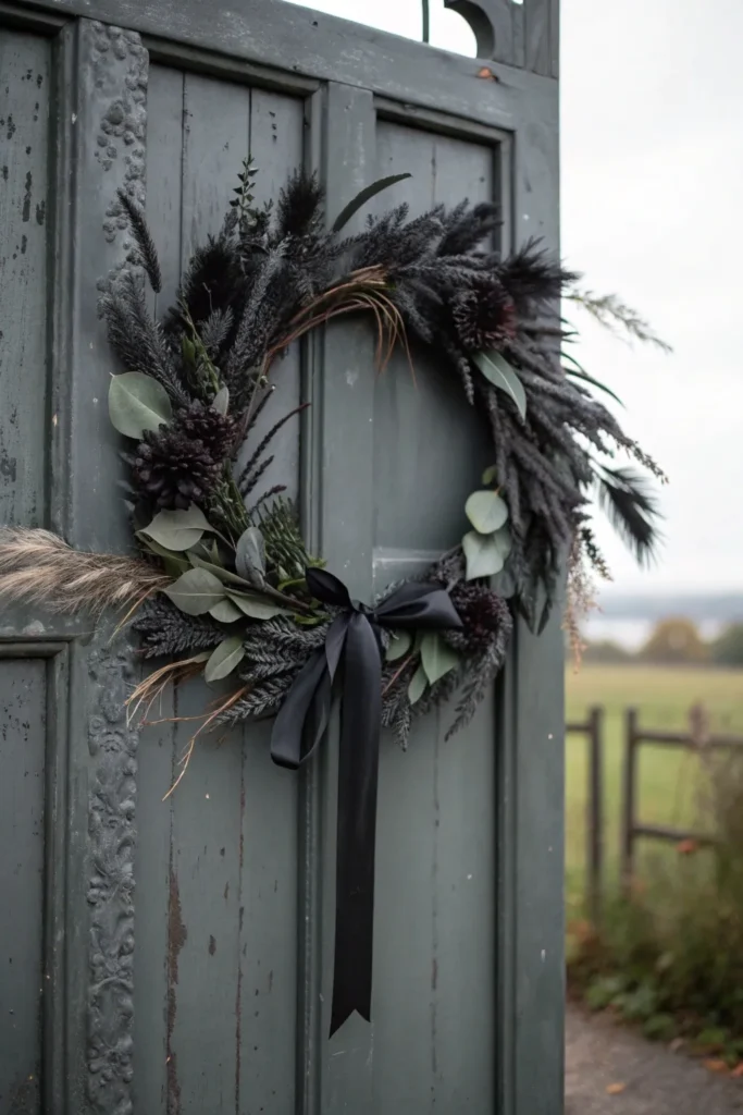 11 a minimalist black wreath a minimalist wreath