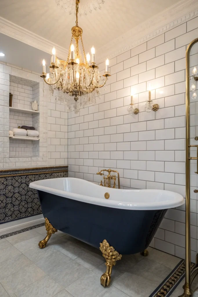 11 luxury standalone bathtub painted navy blue