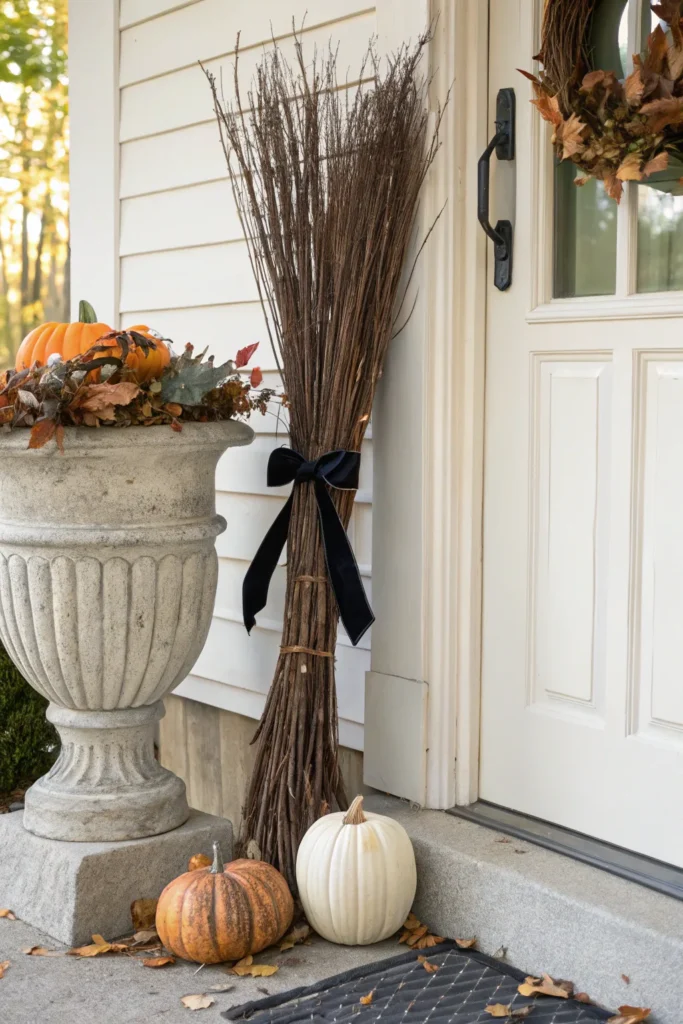 11 witchy broomstick arrangement rustic witch br
