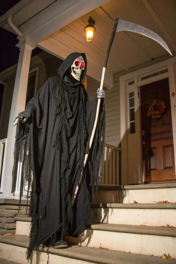 12 animated grim reaper prompt a 7 foot tall an