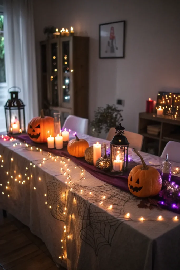 12 moody fairy light glow halloween dining tabl