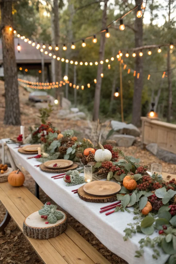 12 outdoor inspired thanksgiving table decorate