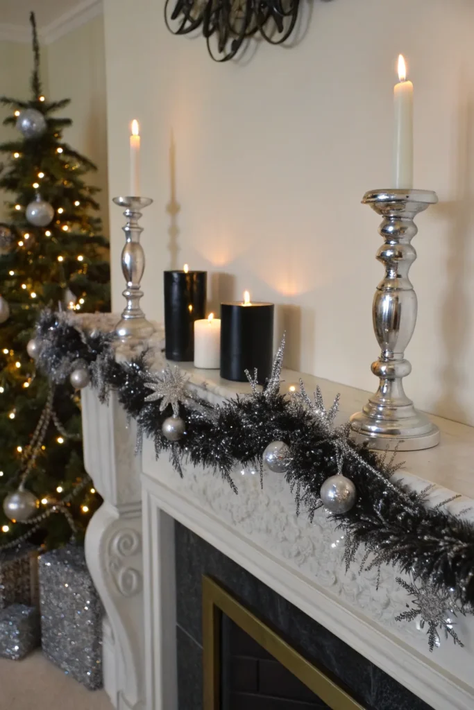 12 sparkle mantle garland a fireplace mantle dec