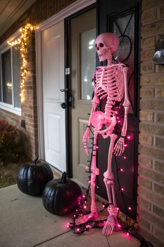 12 standing pink decorations a realistic pink sk