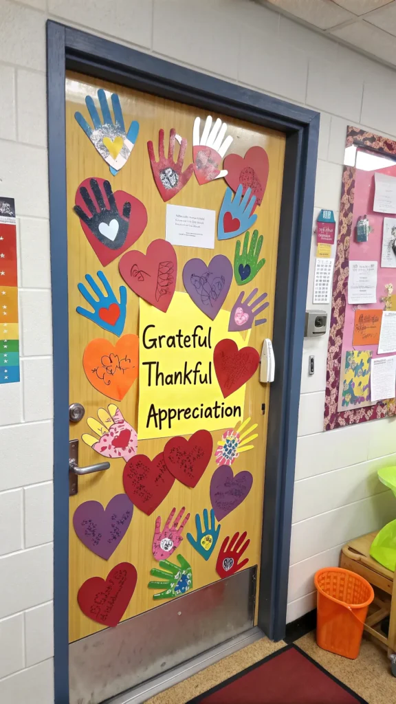12 thankful hands hearts door where students