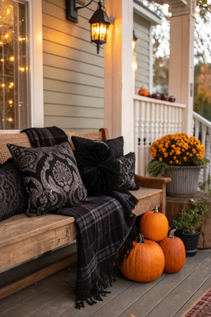 13 cozy porch seating with gothic throw pillows
