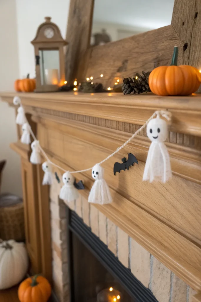 13 diy ghost garland prompt cozy close up of a