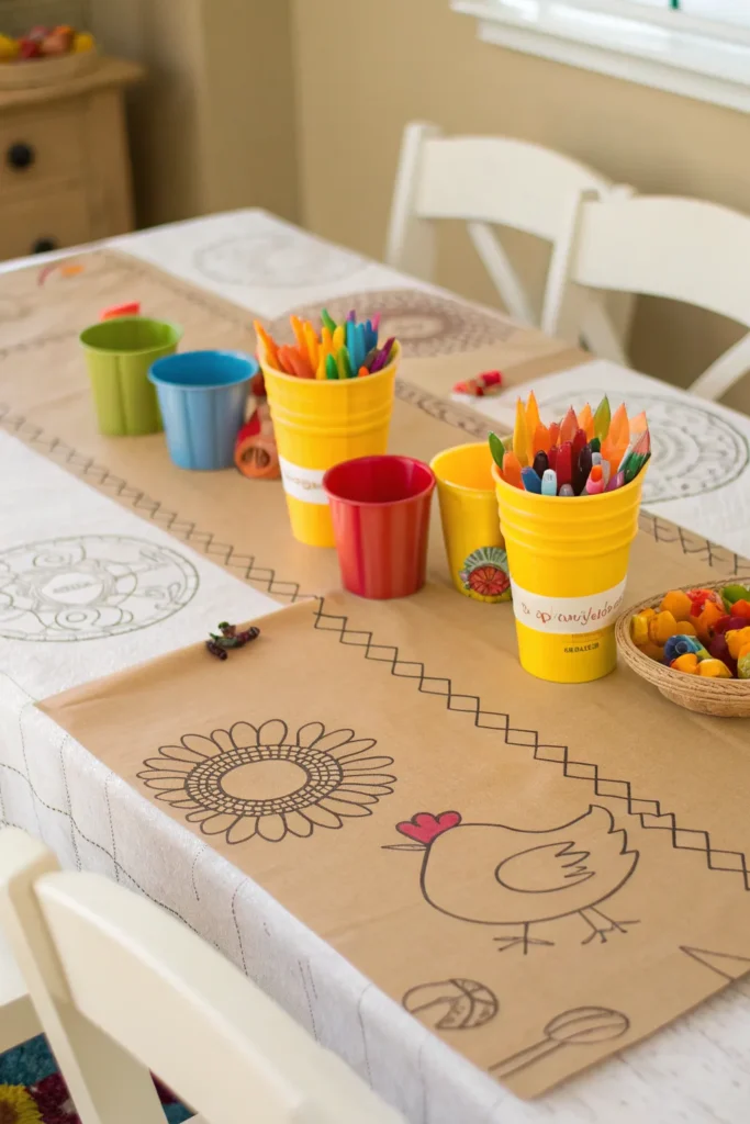 13 kid friendly thanksgiving table kraft paper
