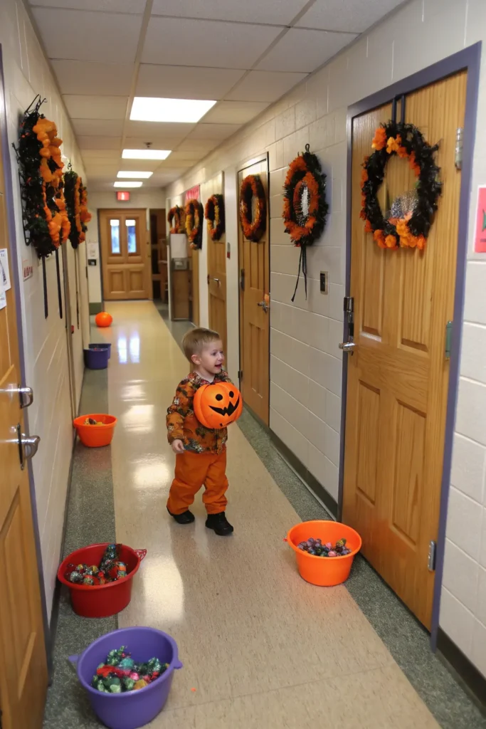 13 trick or treat practice a hallway with practi